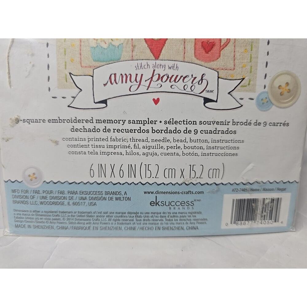 Dimensions Embroidered Memory Sampler Kit 9" Square - Picture 3 of 5